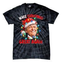 Make Christmas Great Again Funny Donald Trump Xmas Lights Tie-Dye T-Shirt