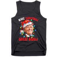 Make Christmas Great Again Funny Donald Trump Xmas Lights Tank Top