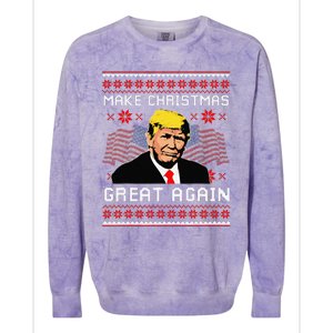 Make Christmas Great Again Trump Ugly Christmas Gift Colorblast Crewneck Sweatshirt