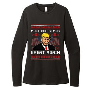 Make Christmas Great Again Trump Ugly Christmas Gift Womens CVC Long Sleeve Shirt