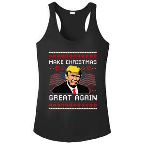 Make Christmas Great Again Trump Ugly Christmas Gift Ladies PosiCharge Competitor Racerback Tank