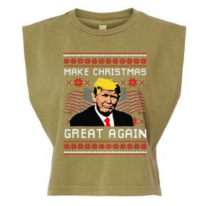 Make Christmas Great Again Trump Ugly Christmas Gift Garment-Dyed Women's Muscle Tee