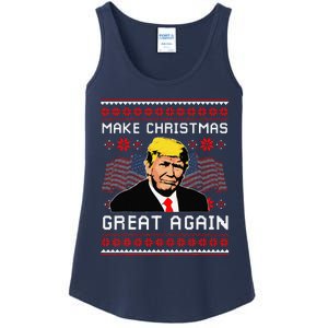 Make Christmas Great Again Trump Ugly Christmas Gift Ladies Essential Tank