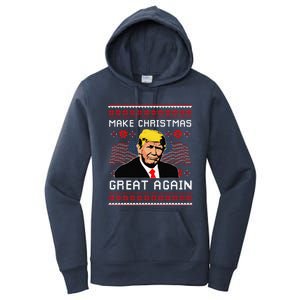 Make Christmas Great Again Trump Ugly Christmas Gift Women's Pullover Hoodie