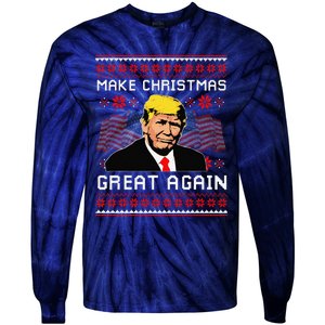 Make Christmas Great Again Trump Ugly Christmas Gift Tie-Dye Long Sleeve Shirt