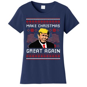 Make Christmas Great Again Trump Ugly Christmas Gift Women's T-Shirt