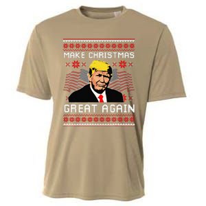 Make Christmas Great Again Trump Ugly Christmas Gift Cooling Performance Crew T-Shirt