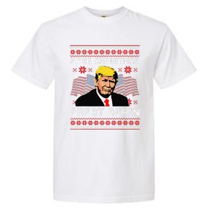 Make Christmas Great Again Trump Ugly Christmas Gift Garment-Dyed Heavyweight T-Shirt