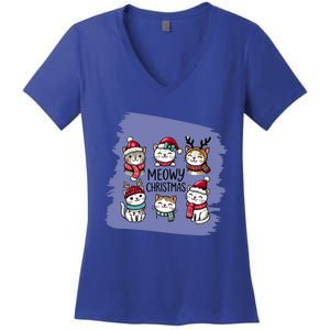 Meowy Christmas Gift Women's V-Neck T-Shirt