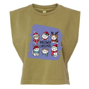 Meowy Christmas Gift Garment-Dyed Women's Muscle Tee