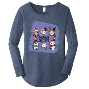 Meowy Christmas Gift Women's Perfect Tri Tunic Long Sleeve Shirt