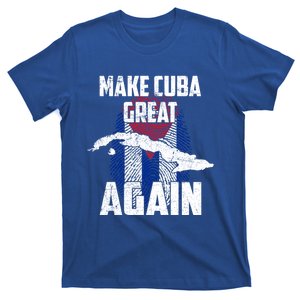 Make Cuba Great Again Fingerprint Cuban Flag Cool Gift T-Shirt