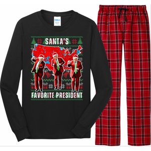 Make Christmas Great Again Trump Pajamas Ugly Long Sleeve Pajama Set