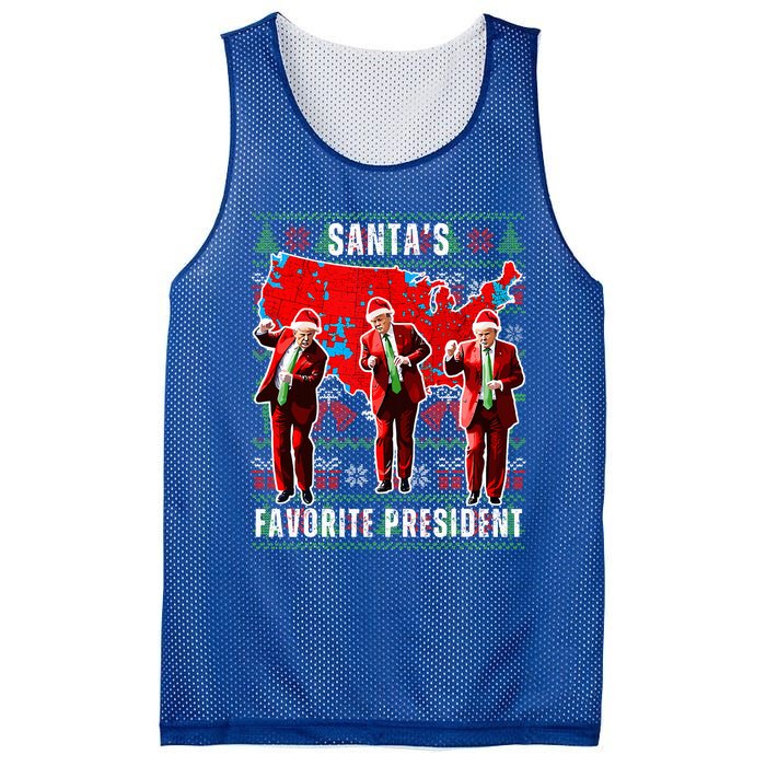 Make Christmas Great Again Trump Pajamas Ugly Mesh Reversible Basketball Jersey Tank