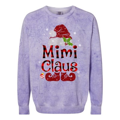 Mimi Claus Gift Christmas Pajama Family Matching Xmas Meaningful Gift Colorblast Crewneck Sweatshirt