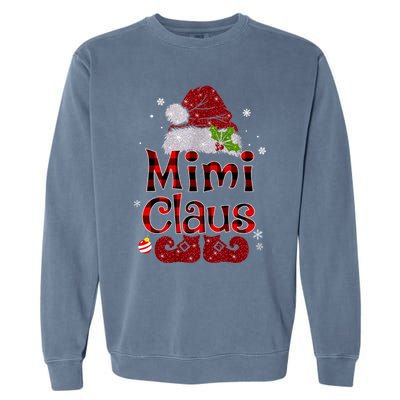 Mimi Claus Gift Christmas Pajama Family Matching Xmas Meaningful Gift Garment-Dyed Sweatshirt