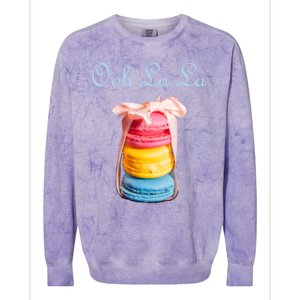 Macaron Cool Gift Lovers French Cookie Macaroons Baker Bakers Gift Colorblast Crewneck Sweatshirt