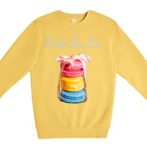 Macaron Cool Gift Lovers French Cookie Macaroons Baker Bakers Gift Premium Crewneck Sweatshirt