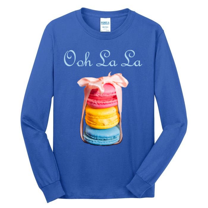 Macaron Cool Gift Lovers French Cookie Macaroons Baker Bakers Gift Tall Long Sleeve T-Shirt