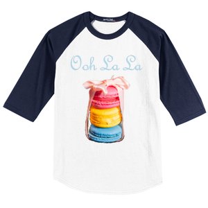 Macaron Cool Gift Lovers French Cookie Macaroons Baker Bakers Gift Baseball Sleeve Shirt