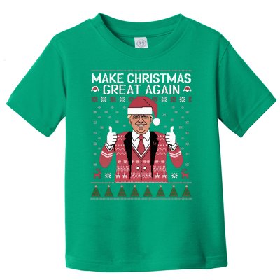 Make Christmas Great Again Trump Pajamas Ugly Sweatshirt Toddler T-Shirt