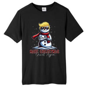 Make Christmas Great Again Snowman Trump Holiday Tall Fusion ChromaSoft Performance T-Shirt