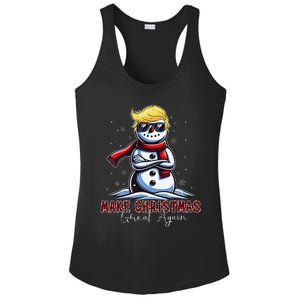 Make Christmas Great Again Snowman Trump Holiday Ladies PosiCharge Competitor Racerback Tank