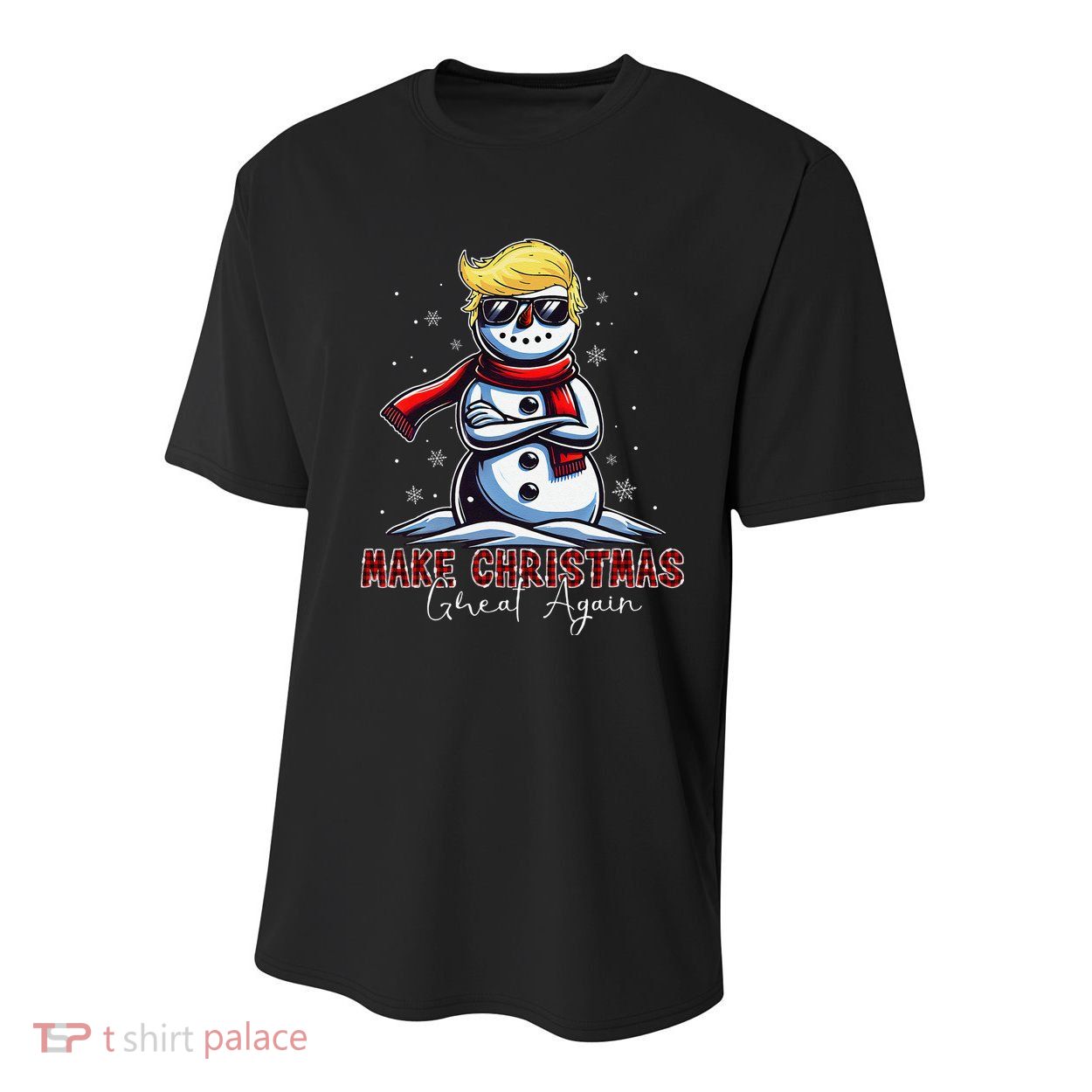 Make Christmas Great Again Snowman Trump Holiday Youth Performance Sprint T-Shirt
