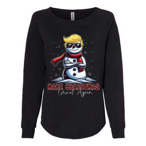 Make Christmas Great Again Snowman Trump Holiday Womens California Wash Sweatshirt