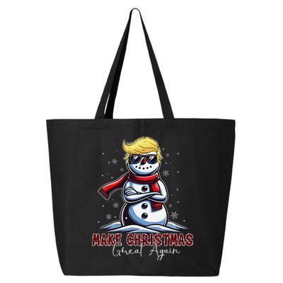 Make Christmas Great Again Snowman Trump Holiday 25L Jumbo Tote