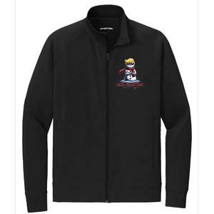 Make Christmas Great Again Snowman Trump Holiday Stretch Full-Zip Cadet Jacket