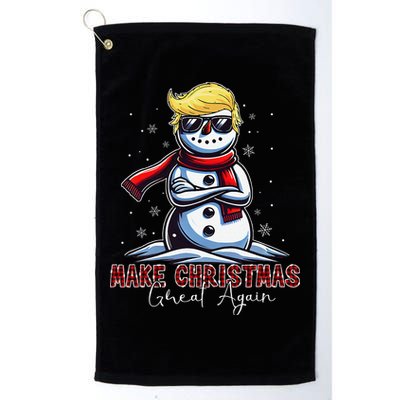 Make Christmas Great Again Snowman Trump Holiday Golf Towel