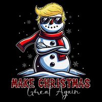 Make Christmas Great Again Snowman Trump Holiday Kids Sweatshirt