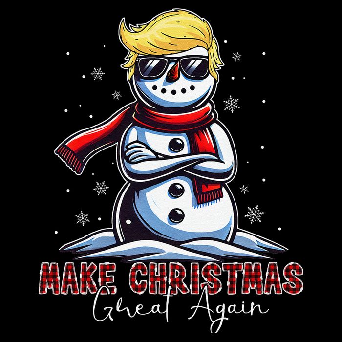 Make Christmas Great Again Snowman Trump Holiday Kids Sweatshirt