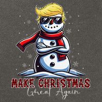 Make Christmas Great Again Snowman Trump Holiday Cotton Canvas Backpack