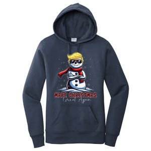 Make Christmas Great Again Snowman Trump Holiday Women's Pullover Hoodie