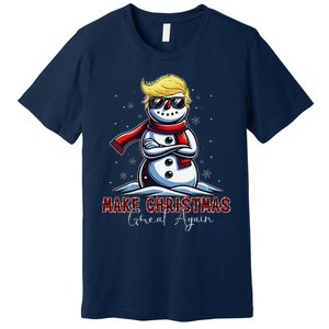 Make Christmas Great Again Snowman Trump Holiday Premium T-Shirt