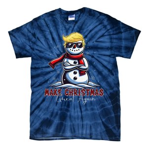 Make Christmas Great Again Snowman Trump Holiday Tie-Dye T-Shirt