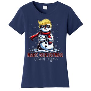 Make Christmas Great Again Snowman Trump Holiday Women's T-Shirt