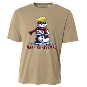 Make Christmas Great Again Snowman Trump Holiday Cooling Performance Crew T-Shirt