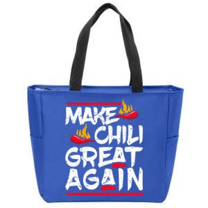 Make Chili Great Again Chili Cookoff Pepper Funny Meaningful Gift Zip Tote Bag