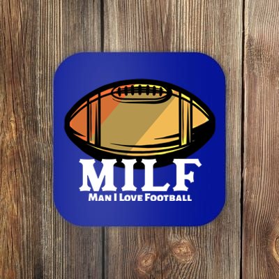 Milf Cool Gift I Love Football Retro Ball Gift Coaster