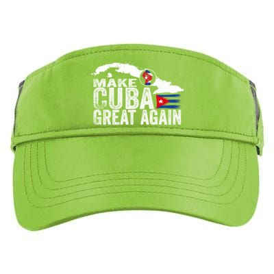 Make Cuba Great Again Free Sos Cuba Cuban Flag Funny Gift Adult Drive Performance Visor