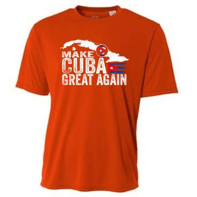 Make Cuba Great Again Free Sos Cuba Cuban Flag Funny Gift Cooling Performance Crew T-Shirt