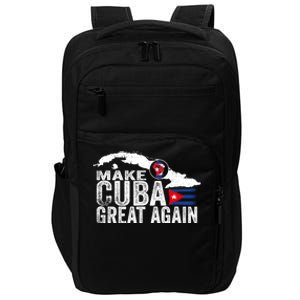 Make Cuba Great Again Free Sos Cuba Cuban Flag Funny Gift Impact Tech Backpack