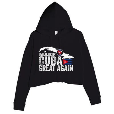 Make Cuba Great Again Free Sos Cuba Cuban Flag Funny Gift Crop Fleece Hoodie