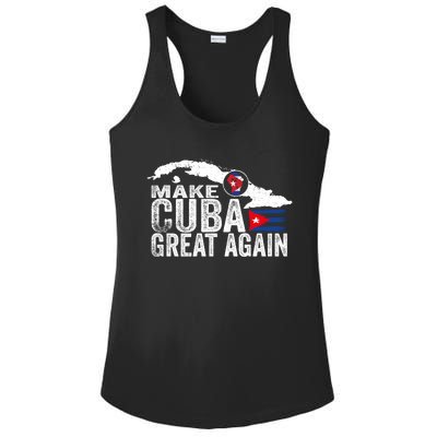 Make Cuba Great Again Free Sos Cuba Cuban Flag Funny Gift Ladies PosiCharge Competitor Racerback Tank