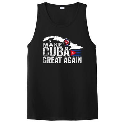 Make Cuba Great Again Free Sos Cuba Cuban Flag Funny Gift PosiCharge Competitor Tank