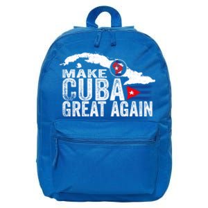 Make Cuba Great Again Free Sos Cuba Cuban Flag Funny Gift 16 in Basic Backpack