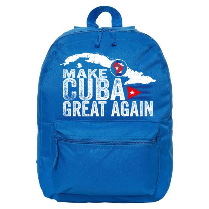 Make Cuba Great Again Free Sos Cuba Cuban Flag Funny Gift 16 in Basic Backpack